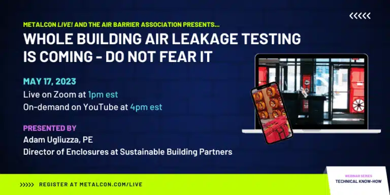 Whole Building Air Leakage Testing.