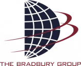 Bradury Group logo globe on top_Navy_Maroon 300 dpi